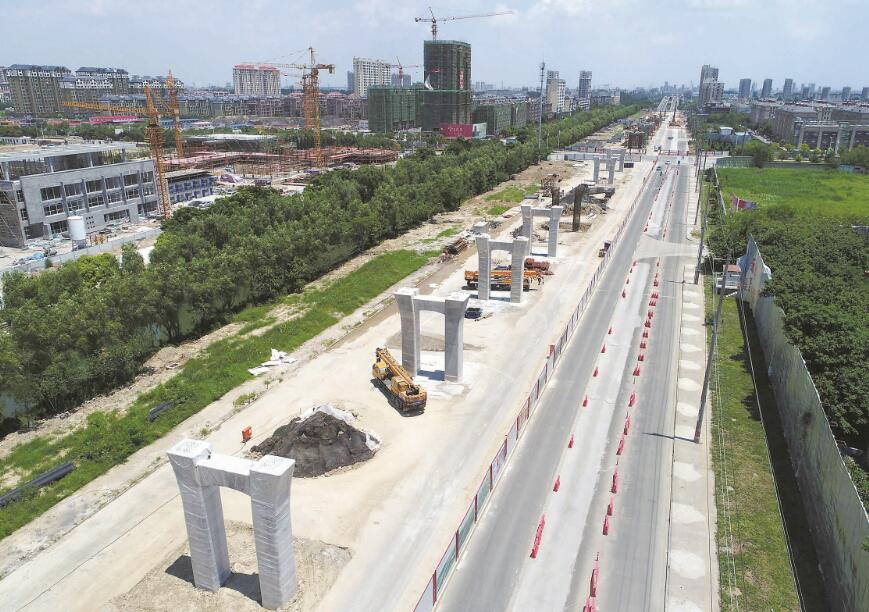 淮安市区内环高架一期工程累计完成实物工程量