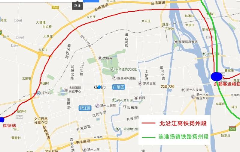 北沿江高铁与连淮扬镇铁路或在扬州实现互联互
