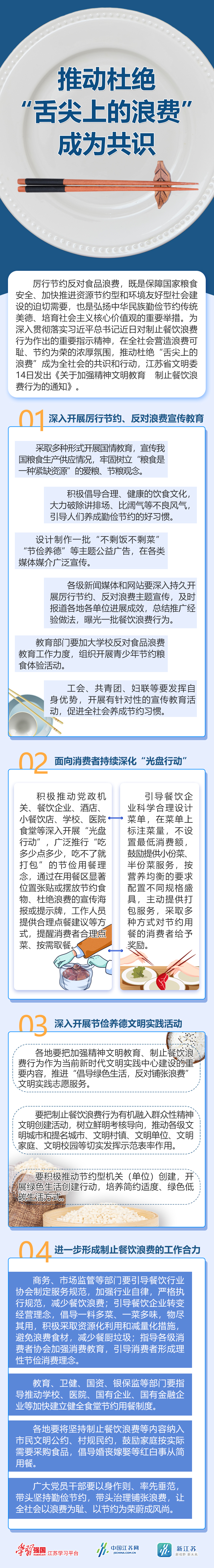 |江苏省文明委发布通知：推动杜绝“舌尖上的浪费”成为共识