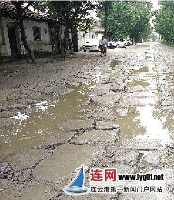 大坑连小坑!连云港市区临洪西路路面破损严重