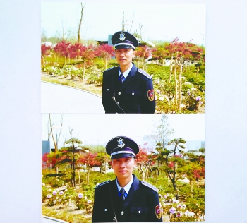 盐渎公园这位帅气保安在哪？ 有两张照片等你领