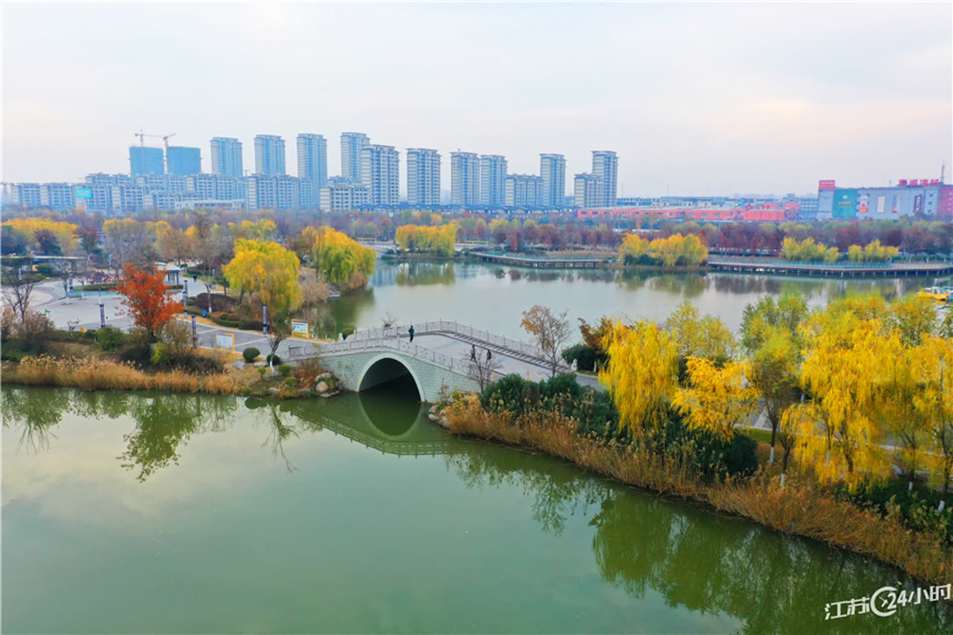 “口袋公园”初冬景色美_中国江苏网