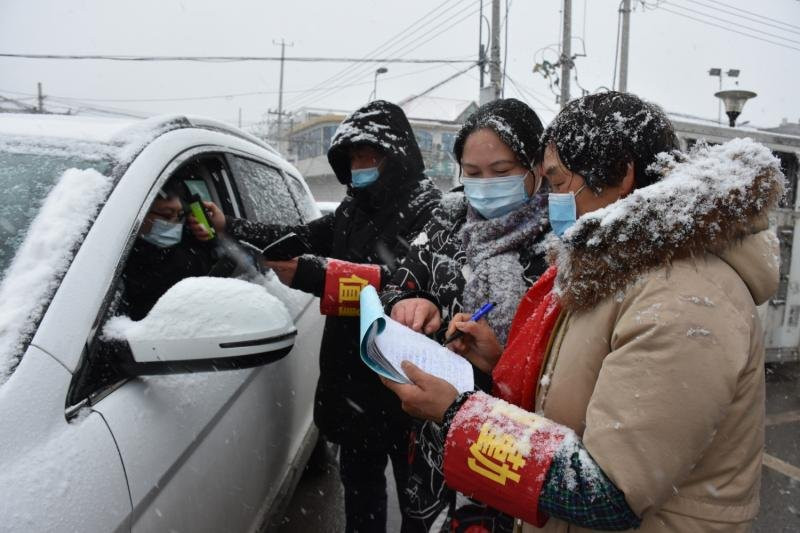 东海县桃林镇:风雪中最美逆行人