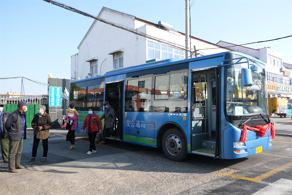 连云港市海州区浦南镇唐顶村通了公交车_中国江苏网