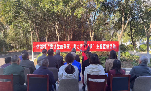 泗洪县上塘镇理论宣讲进万家向阳花开红满塘